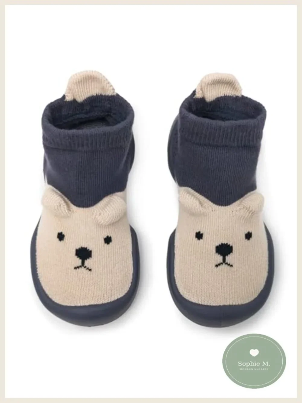 Unisex Toddler Sock Shoes, Non-Slip TPE Rubber Sole, Air Pocket Cushion